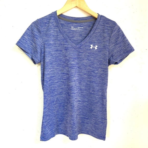 Under Armour | Women's Blue V-Neck Top Loose Fit - Picture 1 of 9